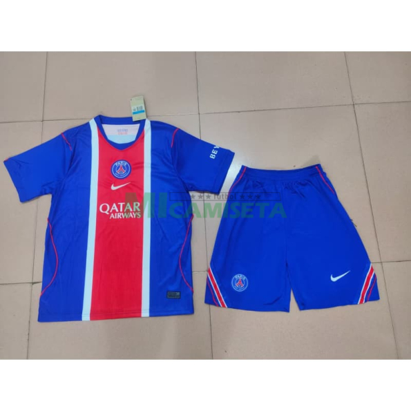 Camiseta PSG Primera Equipación 2026/2027 Azul/Rojo Niño Kit