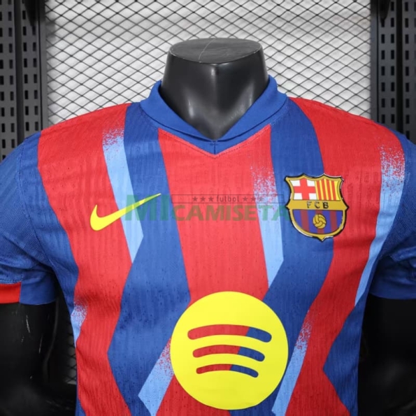 Camiseta Barcelona Cuarta Equipación 2025/2026 Azul/Rojo (EDICIÓN JUGADOR)