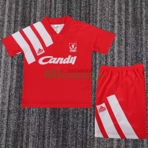 Camiseta Liverpool Primera Equipación Retro 1991/92 Rojo Niño Kit