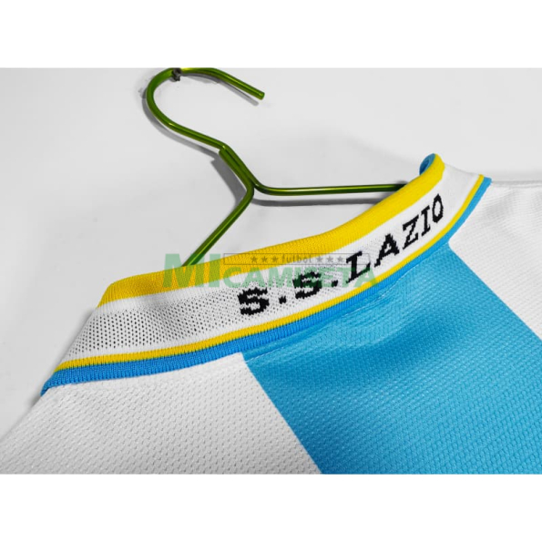 Camiseta Lazio Primera Equipación Retro 1999/00 Blanco/Azul