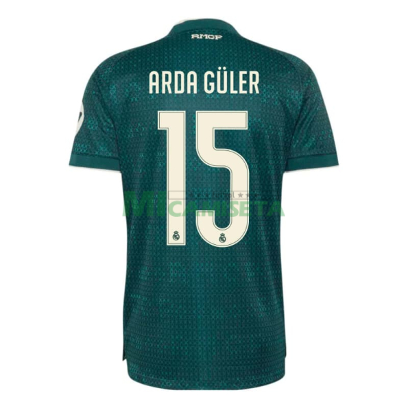 Camiseta ARDA GÜLER 15 Real Madrid Segunda Equipación 2026/2027 Verde Oscuro con Parche HP