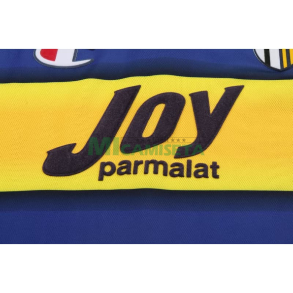 Camiseta Parma Calcio Primera Equipación Retro 2001/02 Amarillo/Azul Niño Kit