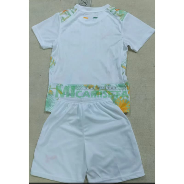 Camiseta Costa de Marfil Segunda Equipación Mundial 2026 Blanco Niño Kit