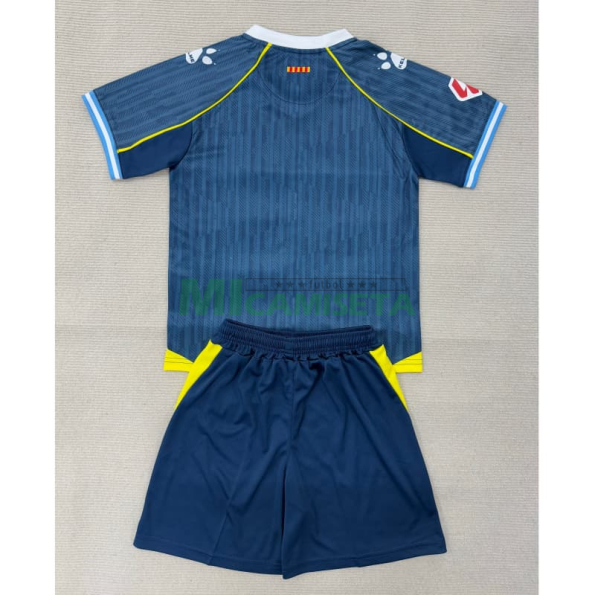 Camiseta Espanyol Tercera Equipación 2025/2026 Azul Marino Niño Kit con Parche La Liga