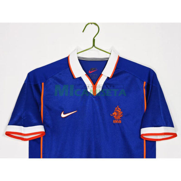 Camiseta Holanda Segunda Equipación Retro 1998 Azul