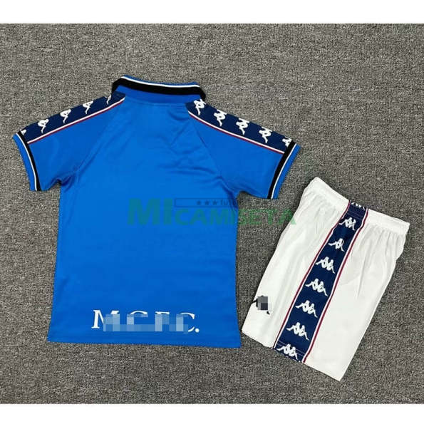 Camiseta Manchester City Primera Equipación Retro 1997/99 Niño Kit