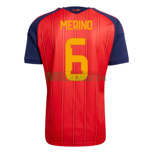 Camiseta Merino 6 España Primera Equipación 2026 Rojo/Azul