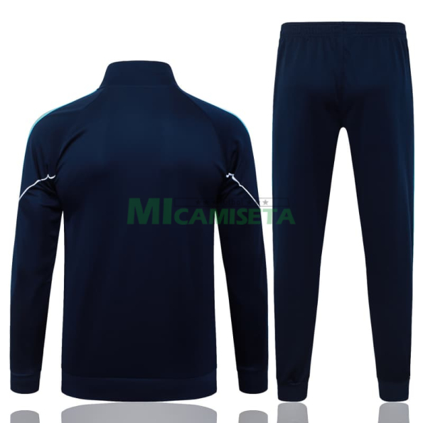 Chandal Olympique Marsella 2025/2026 Niño Azul Marino con Estampado en Manga
