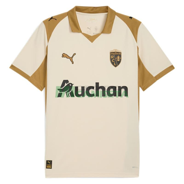 Camiseta RC Lens Tercera Equipación 2025/2026 Blanco/Marrón