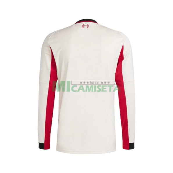 Camiseta Liverpool 2025/2026 Segunda Equipación ML Blanco