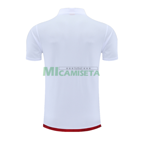 Polo AC Milan 2022/2023 Blanco Marca Rojo