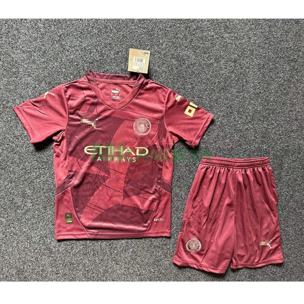 Camiseta Manchester City Tercera Equipación 2024/2025 Niño Kit