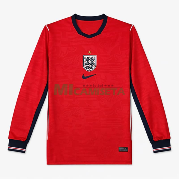Camiseta Inglaterra Segunda Equipación Mundial 2026 ML Rojo
