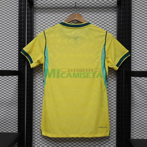 Camiseta Brasil Primera Equipación Mundial 2026 Amarillo Mujer (EDICIÓN JUGADOR)