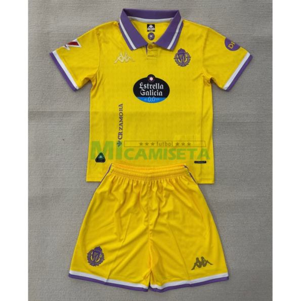Camiseta Real Valladolid Tercera Equipación 2025/2026 Amarillo con Parche La Liga