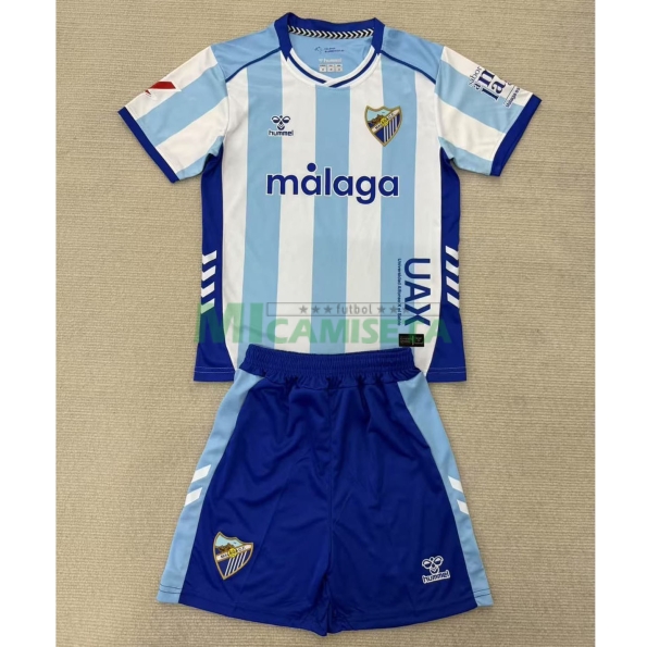 Camiseta Málaga CF Primera Equipación 2025/2026 Azul/Blanco con Parche La Liga