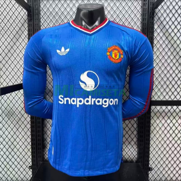 Camiseta Manchester United Segunda Equipación 2026/2027 ML Azul (EDICIÓN JUGADOR)