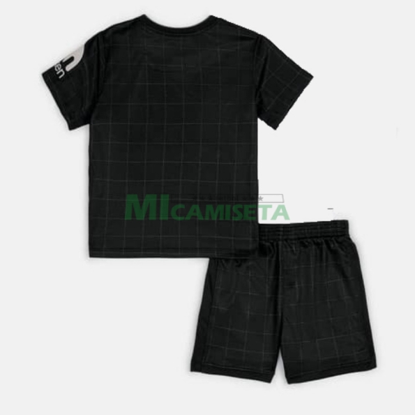 Camiseta Tottenham Hotspur Segunda Equipación 2025/2026 Negro Niño Kit