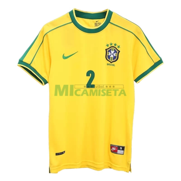 Camiseta CAFU 2 Brasil Primera Equipación Retro 1998