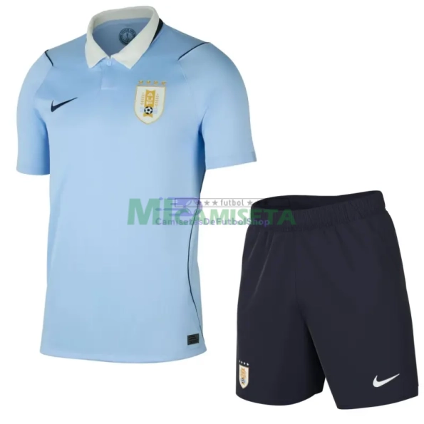 Camiseta Uruguay Primera Equipación Mundial 2026 Azul Claro Niño Kit