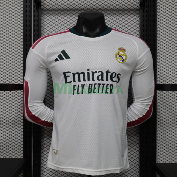 Camiseta Real Madrid 2026/2027 ML Blanco con Parche HP (EDICIÓN JUGADOR)