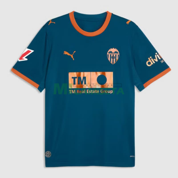 Camiseta Valencia Segunda Equipación 2026/2027 Azul con Parche La Liga