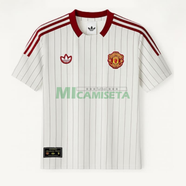 Camiseta Manchester United Terrace Icons Retro 2025/26 Blanco/Rojo