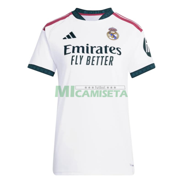 Camiseta Real Madrid Primera Equipación 2026/2027 Blanco Mujer con Parche HP