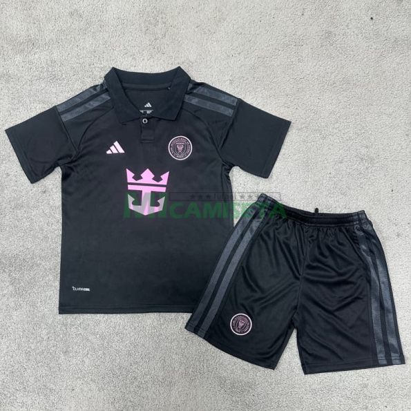 Camiseta Inter Miami Segunda Equipación 2026/2027 Negro/Rosa Niño Kit