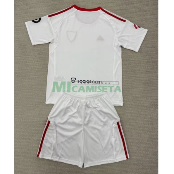 Camiseta Sevilla FC Primera Equipación 2025/2026 Blanco con Parche La Liga