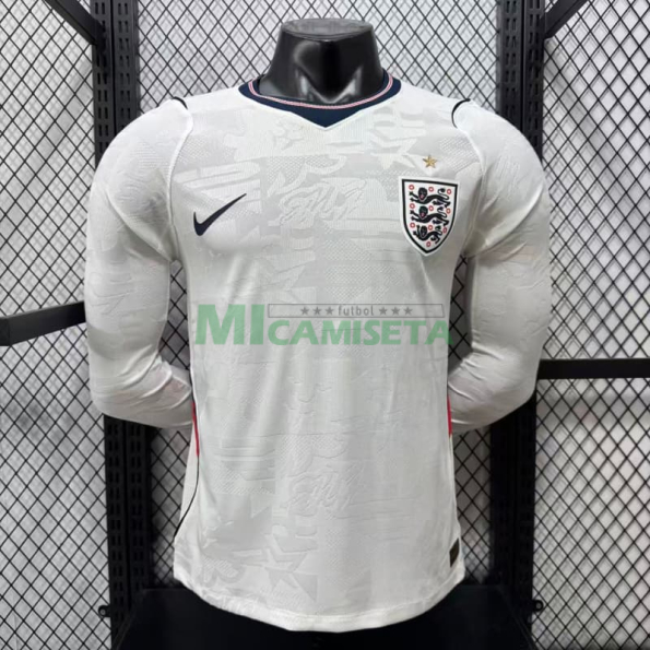 Camiseta Inglaterra Primera Equipación Mundial 2026 ML Blanco (EDICIÓN JUGADOR)