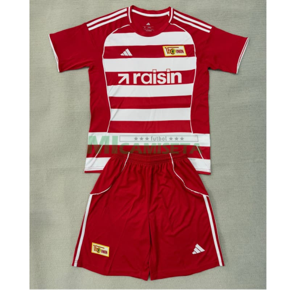 Camiseta Union Berlin Primera Equipación 2025/2026 Rojo/Blanco Niño Kit