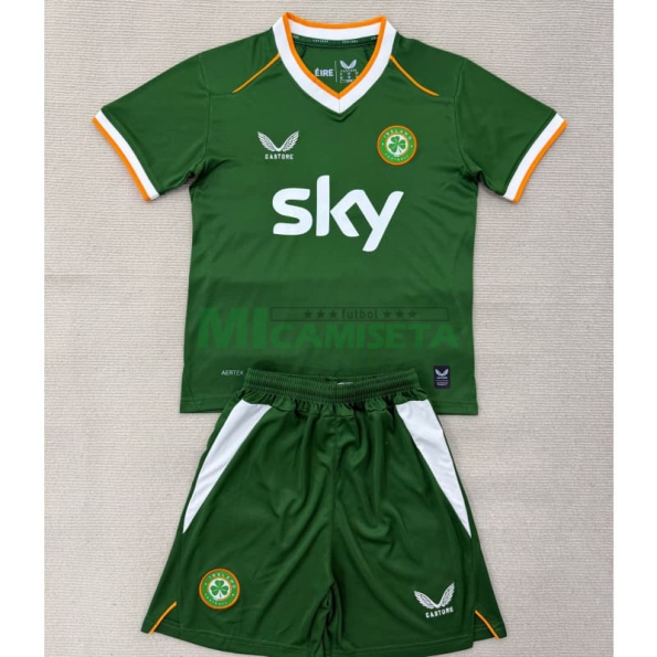Camiseta Irland Primera Equipación Mundial 2026 Verde/Blanco Niño Kit