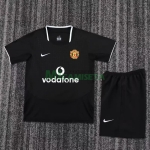 Camiseta Manchester United Segunda Equipación Retro 2003/04 Negro Niño Kit
