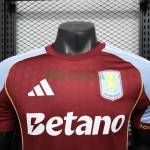 Camiseta Aston Villa Primera Equipación 2025/2026 Rojo Oscuro (EDICIÓN JUGADOR)