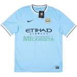 Camiseta KUN AGÜERO 16 Manchester City Primera Equipación Retro 2013/14