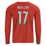 Camiseta Rafa Leão 17 Portugal Primera Equipación 2026 ML Rojo