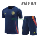 Camiseta de Entrenamiento España 2024 Niño Kit Azul Marino