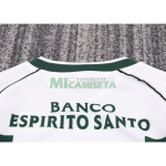 Camiseta Lisboa Primera Equipación Retro 2001/03 ML Blanco/Verde Niño Kit