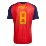 Camiseta Fabián 8 España Primera Equipación 2026 Rojo/Azul