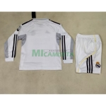 Camiseta Real Madrid Primera Equipación 2025/2026 ML Blanco Niño Kit con Parche HP