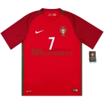 Camiseta RONALDO 7 Portugal Primera Equipación Retro 2016