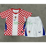Camiseta Croacia Primera Equipación Mundial 2026 Rojo/Blanco Niño Kit