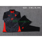 Sudadera De Entrenamiento AC Milan 2025/2026 Kit Negro/Rojo con Estampado