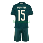 Camiseta ARDA GÜLER 15 Real Madrid  Segunda Equipación 2026/2027 Verde Oscuro Niño Kit con Parche HP