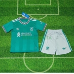 Camiseta Liverpool Tercera Equipación 2025/2026 Verde Niño Kit