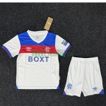 Camiseta Rangers FC Segunda Equipación 2025/2026 Blanco Niño Kit