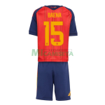 Camiseta Baena 15 España Primera Equipación 2026 Rojo/Azul Niño Kit