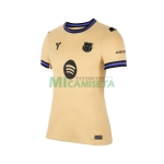 Camiseta Barcelona Segunda Equipación 2025/2026 Oro Mujer