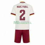 Camiseta Marc Pubill 2 España Segunda Equipación Mundial 2026 Blanco/Rojo Niño Kit